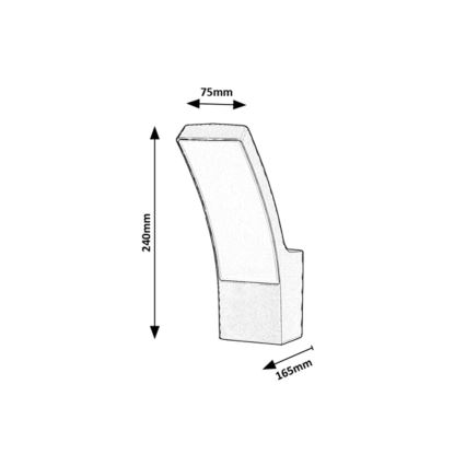 Rabalux - LED Lauko sieninis šviestuvas LED/12W/230V IP44