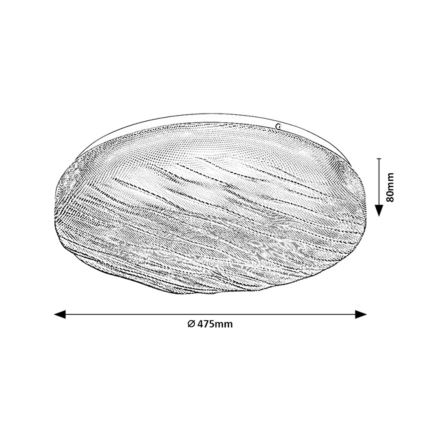 Rabalux - LED vonios kambario lubinis šviestuvas LED/36W/230V IP44 4000K skersm. 47,5 cm