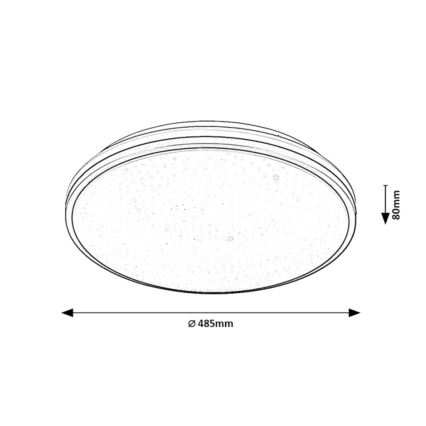 Rabalux - LED vonios kambario lubinis šviestuvas LED/40W/230V IP44 4000K Ø 48,5 cm