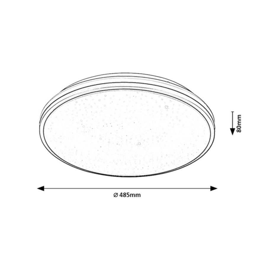 Rabalux - LED vonios kambario lubinis šviestuvas LED/40W/230V IP44 4000K Ø 48,5 cm