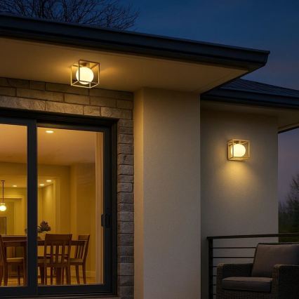 Rabalux - Lauko sieninis šviestuvas 1xE14/15W/230V IP44 auksinis