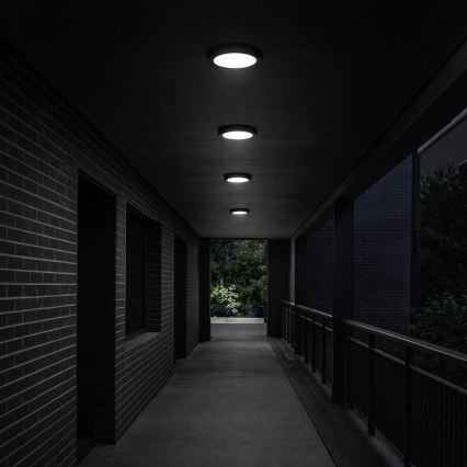 Rabalux - LED lubinis vonios šviestuvas LED/24W/230V, Ø 22 cm, IP44, juodas