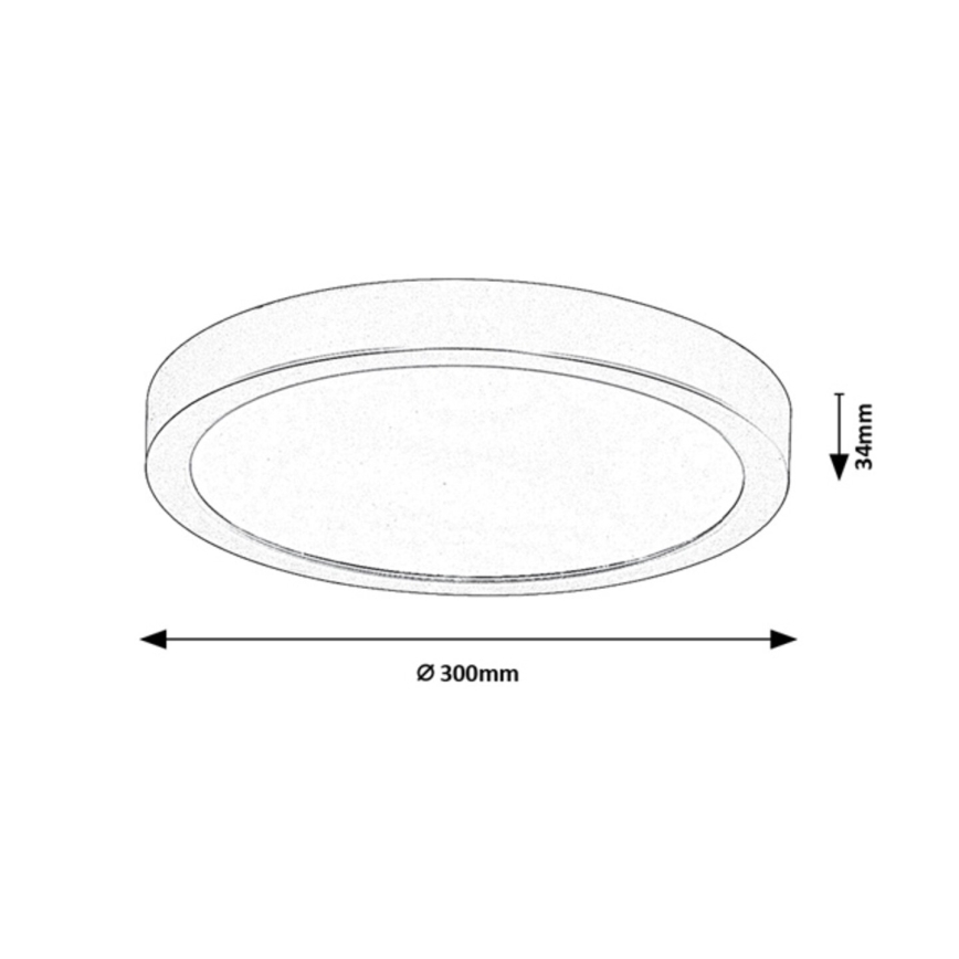 Rabalux - LED vonios lubinis šviestuvas LED/30W/230V skersmuo 30 cm IP44 juodas