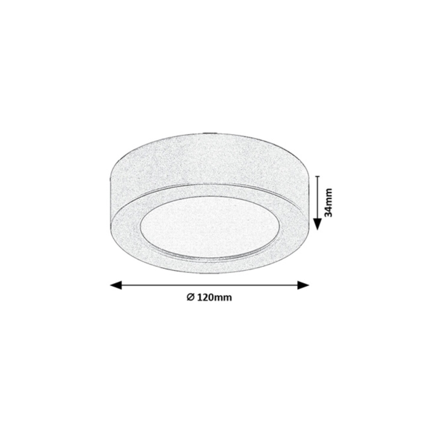Rabalux - LED vonios lubinis šviestuvas LED/7W/230V Ø 12 cm IP44 auksinis