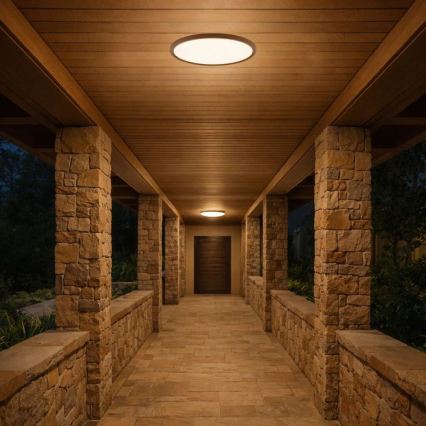 Rabalux - LED lubinis šviestuvas voniai LED/18W/230V 3000/4000/6000K skersmuo 29 cm IP44 rudas