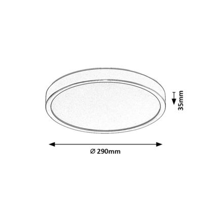 Rabalux - LED vonios lubų šviestuvas LED/18W/230V 3000/4000/6000K skersmuo 29 cm IP44 juodas