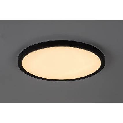 Rabalux - vonios kambario LED lubinis šviestuvas LED/24W/230V 3000/4000/6000K, skersmuo 40 cm, IP44, juodas