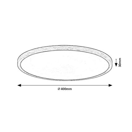 Rabalux - LED vonios kambario lubinis šviestuvas LED/24W/230V 3000/4000/6000K skersmuo 40 cm IP44 smėlinė