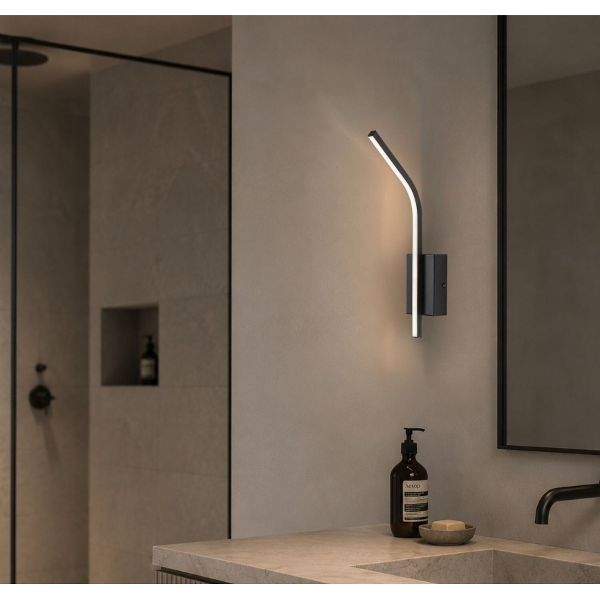Rabalux - LED vonios kambario sieninis šviestuvas LED/10W/230V 4000K IP44 juodas