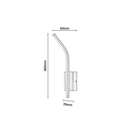 Rabalux - LED vonios kambario sieninis šviestuvas LED/10W/230V 4000K IP44 juodas