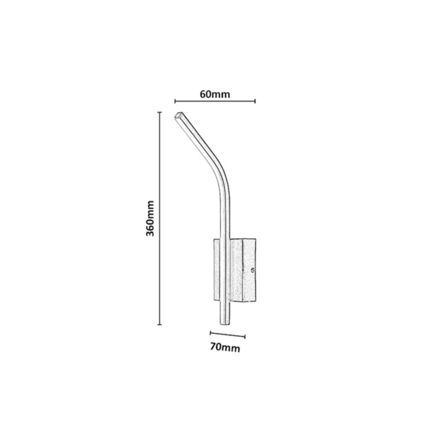 Rabalux - LED vonios kambario sieninis šviestuvas LED/10W/230V 4000K IP44 juodas