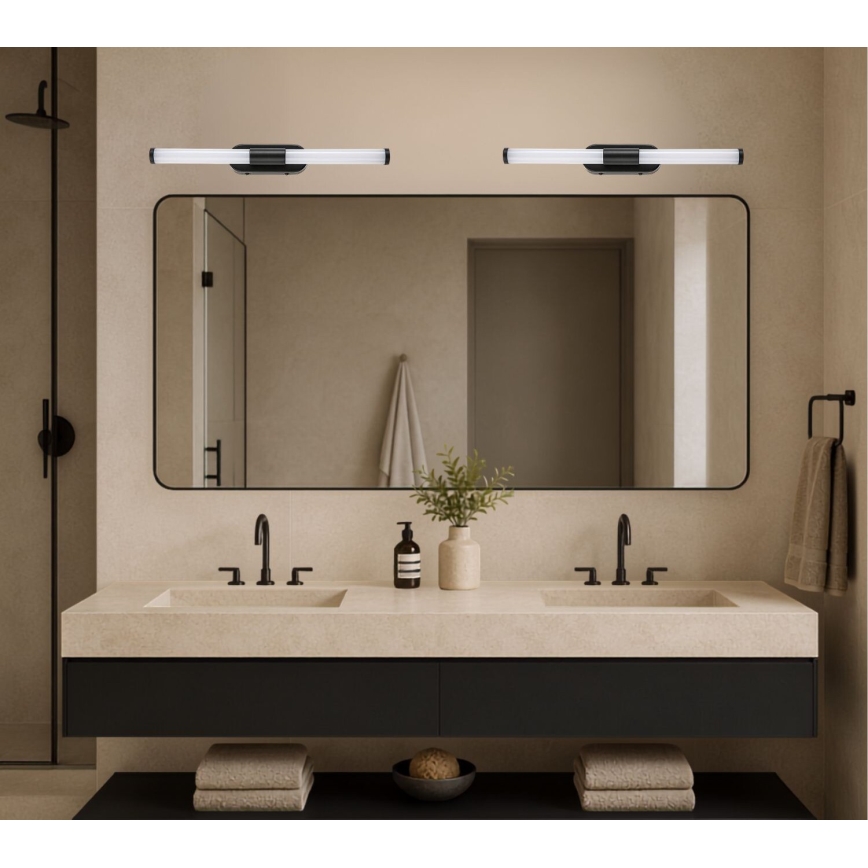 Rabalux - Vonios veidrodžio LED apšvietimas LED/6W/230V IP44 40 cm juodas