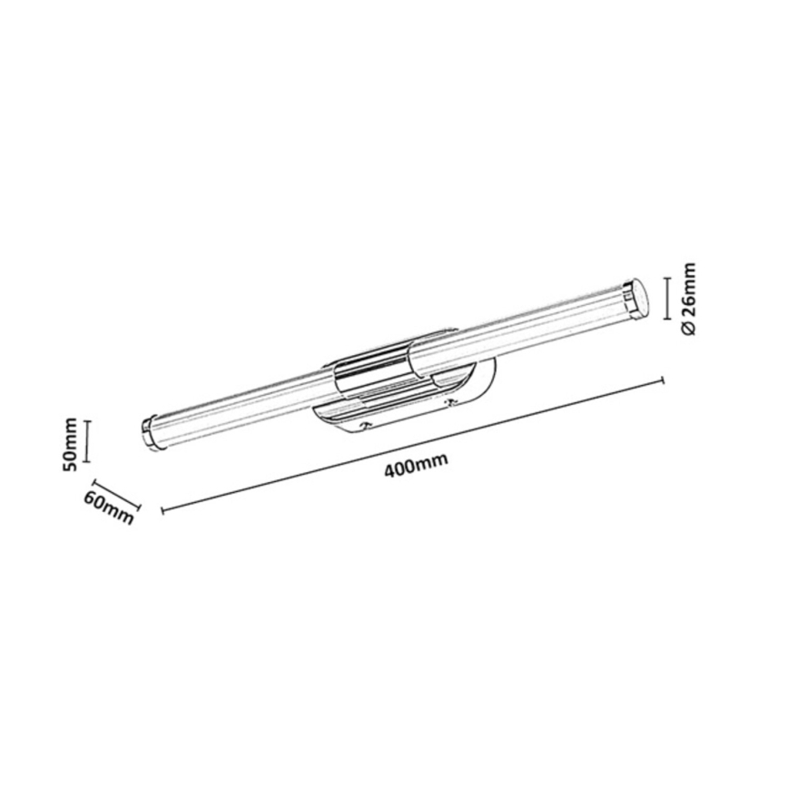 Rabalux - Vonios veidrodžio LED apšvietimas LED/6W/230V IP44 40 cm juodas