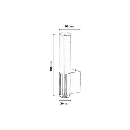 Rabalux - LED vonios sieninis šviestuvas LED/6W/230V IP44 juodas
