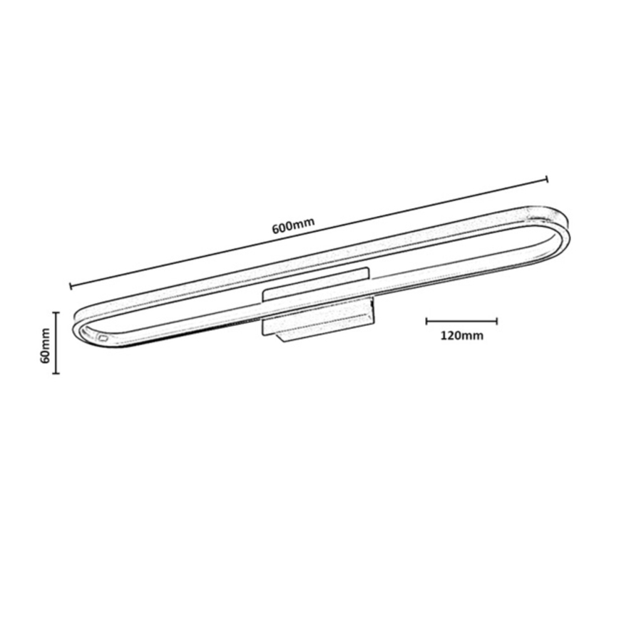 Rabalux - LED vonios veidrodžio apšvietimas LED/18W/230V IP44 60 cm