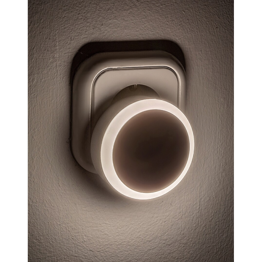 Rabalux - LED Lizdinė naktinė lemputė su prieblandos jutikliu LED/0,3W/230V 3000K