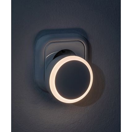 Rabalux - LED Lizdinė naktinė lemputė su prieblandos jutikliu LED/0,3W/230V 3000K