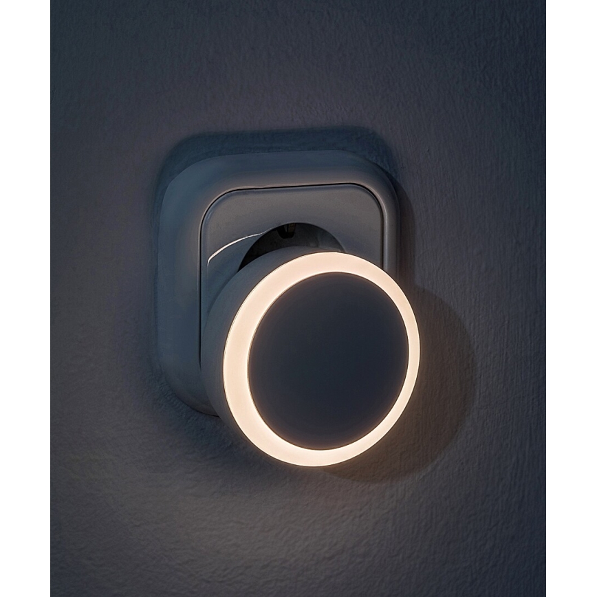 Rabalux - LED Lizdinė naktinė lemputė su prieblandos jutikliu LED/0,3W/230V 3000K