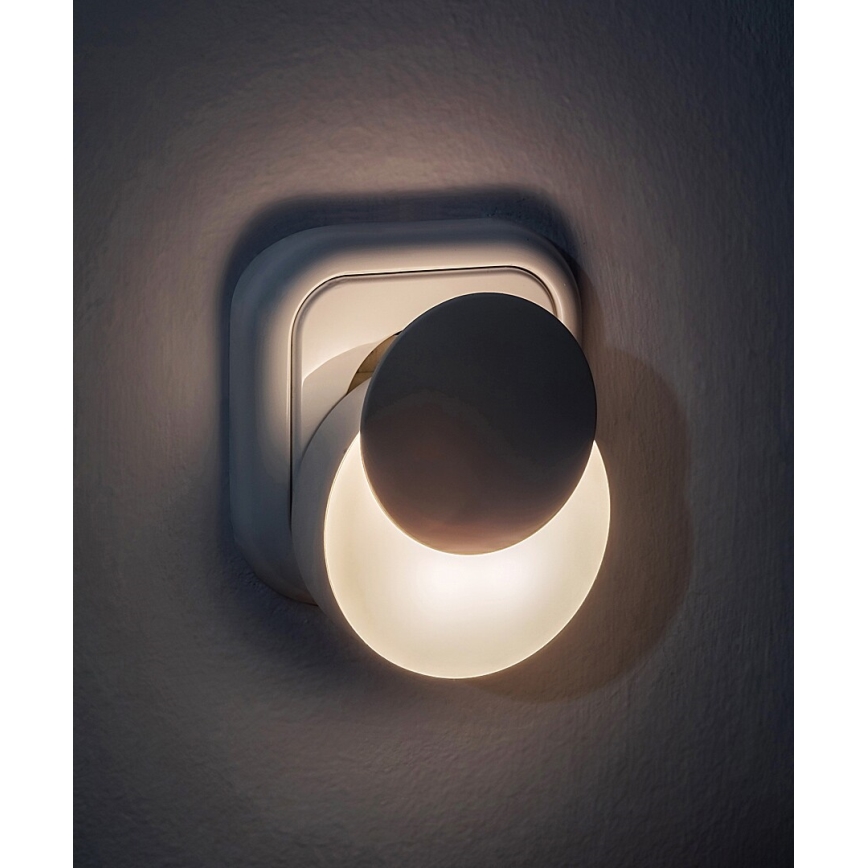 Rabalux - LED Lizdinė naktinė lemputė su prieblandos jutikliu LED/0,3W/230V 3000K