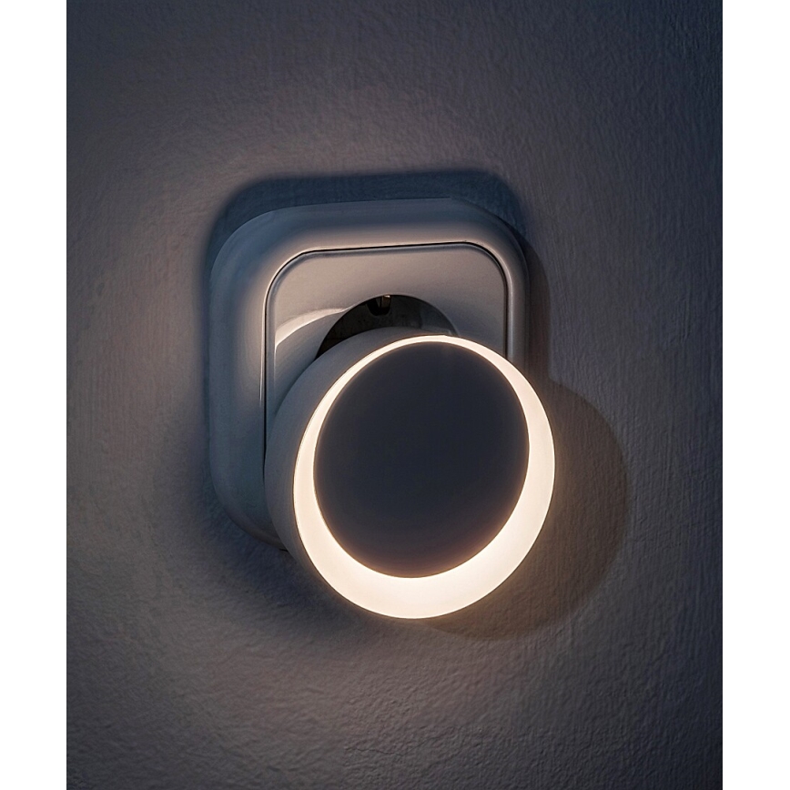 Rabalux - LED Lizdinė naktinė lemputė su prieblandos jutikliu LED/0,3W/230V 3000K