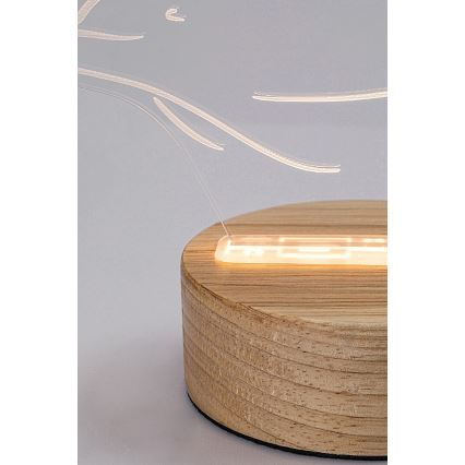 Rabalux - LED Vaikiška stalinė lempa LED/2W/5V 3000K delfinas, ąžuolas