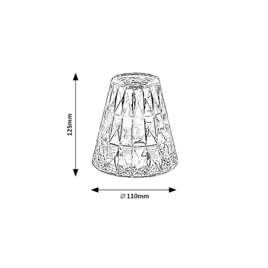Rabalux - LED RGB Pritemdomas įkraunamas stalinis šviestuvas LED/2W/5V 3000K