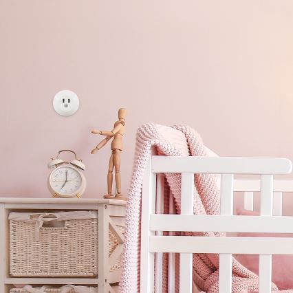 Rabalux - LED naktinė lemputė su jutikliu, įkišama į lizdą, 2xUSB LED/13,9W/230V 3000K