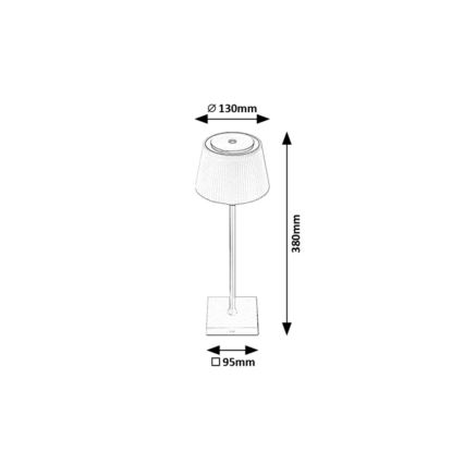Rabalux - LED reguliuojama įkraunama stalinė lempa LED/4W/3,7V 1800 mAh 3000-5000K IP44 sidabrinė
