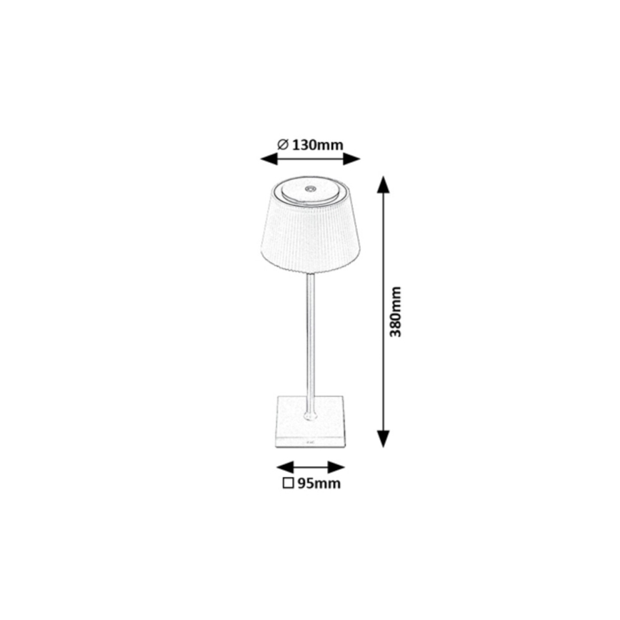 Rabalux - LED reguliuojama įkraunama stalinė lempa LED/4W/3,7V 1800 mAh 3000-5000K IP44 sidabrinė
