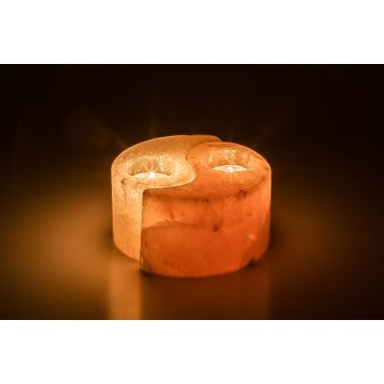 Rabalux - Druskos lempa - žvakidė oranžinė/balta