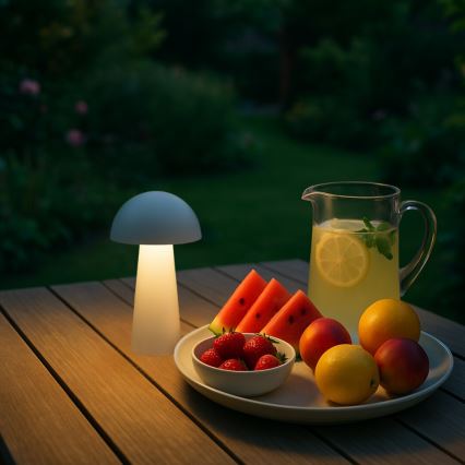 Rabalux - LED reguliuojama jutiklinė įkraunama lauko lempa LED/1,5W/5V IP44 1200 mAh USB balta