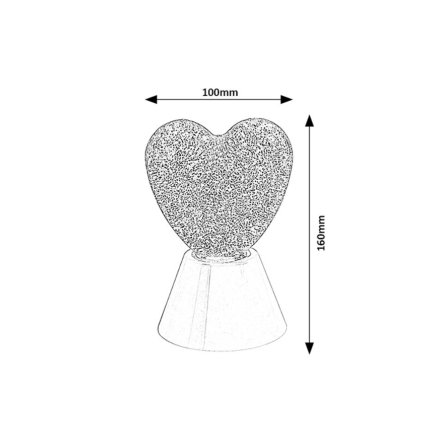 Rabalux - LED dekoratyvinė lempa LED/0,8W/3xAA širdis
