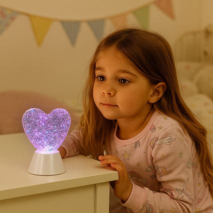 Rabalux - LED RGB dekoratyvinė širdies formos lempa LED/0,8W/3xAA