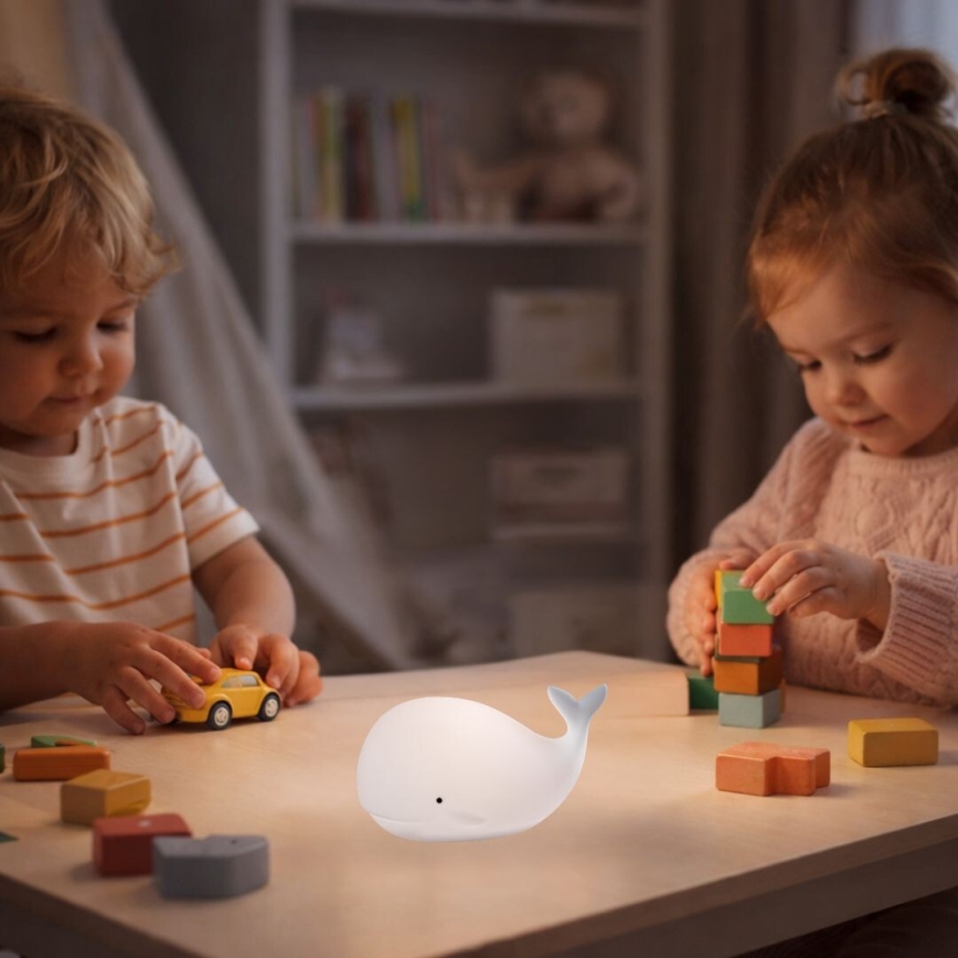 Rabalux - LED RGB lietimu valdomas naktinis žibintas LED/0,05W/1xCR2032 banginis
