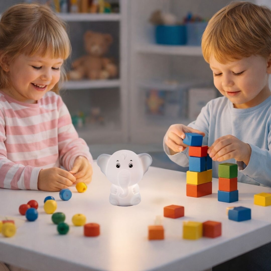 Rabalux - LED RGB jutiklinė naktinė lempa LED/0,05W/1xCR2032 dramblys