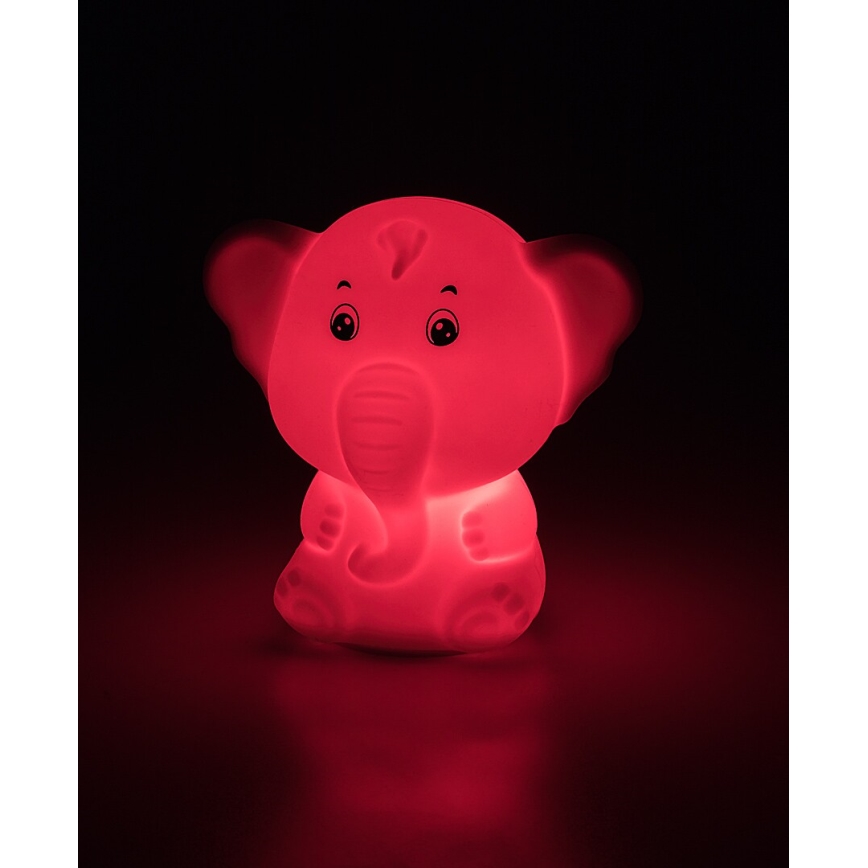 Rabalux - LED RGB jutiklinė naktinė lempa LED/0,05W/1xCR2032 dramblys