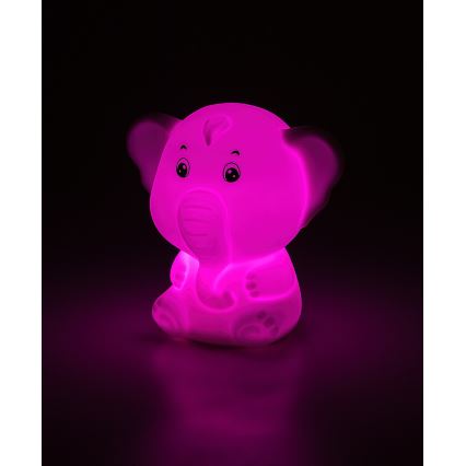 Rabalux - LED RGB jutiklinė naktinė lempa LED/0,05W/1xCR2032 dramblys
