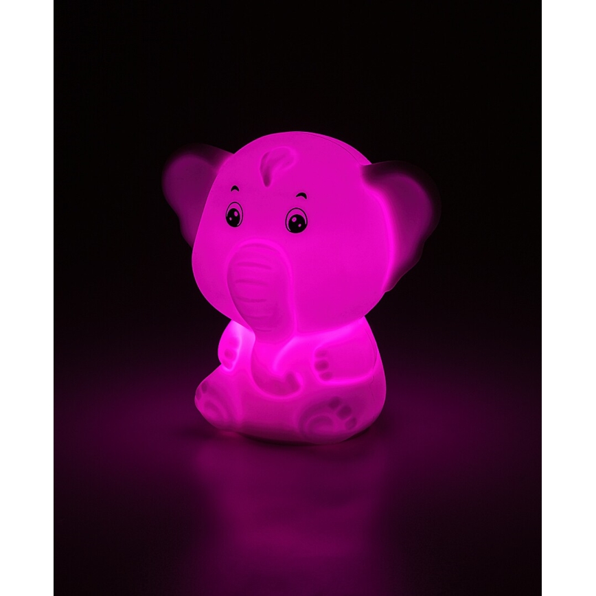 Rabalux - LED RGB jutiklinė naktinė lempa LED/0,05W/1xCR2032 dramblys