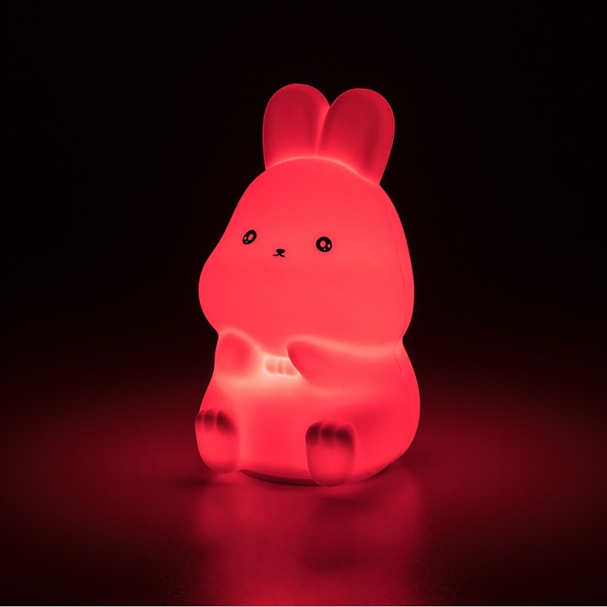 Rabalux - LED RGB lietimu valdoma naktinė lempa LED/0,05W/1xCR2032 triušis