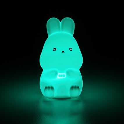 Rabalux - LED RGB lietimu valdoma naktinė lempa LED/0,05W/1xCR2032 triušis