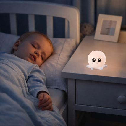 Rabalux - LED RGB jutiklinė naktinė švieselė LED/0,05W/1xCR2032 aštuonkojis