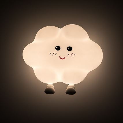 Rabalux - LED reguliuojamo ryškumo įkraunama jutiklinė vaikiška naktinė lempa LED/2,7W/5V 200 mAh debesėlis