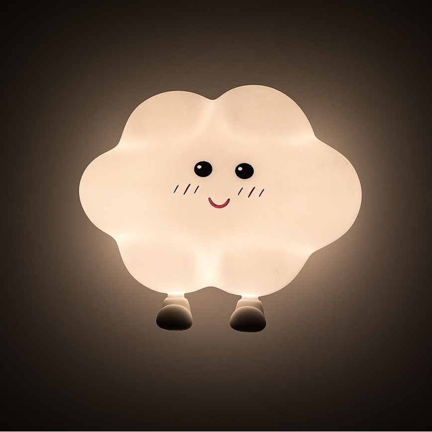 Rabalux - LED reguliuojamo ryškumo įkraunama jutiklinė vaikiška naktinė lempa LED/2,7W/5V 200 mAh debesėlis