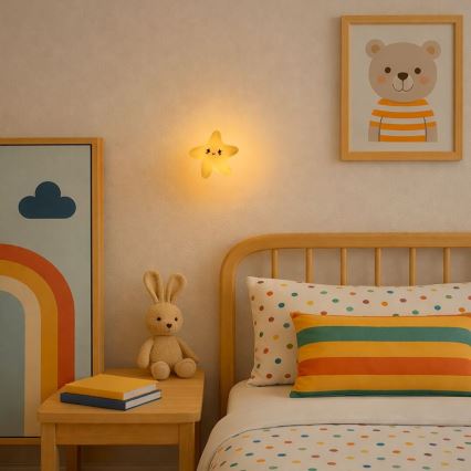 Rabalux - LED reguliuojamas įkraunamas jutiklinis vaikiškas naktinis šviestuvas LED/2,7W/5V 200 mAh žvaigždė