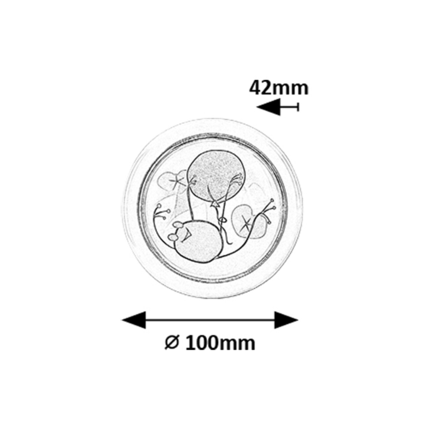 Rabalux - LED vaikiškas naktinis šviestuvas LED/0,3W/2xAA 6000K