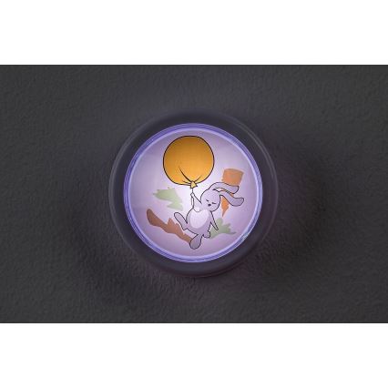 Rabalux - LED vaikiškas naktinis šviestuvas LED/0,3W/2xAA 6000K