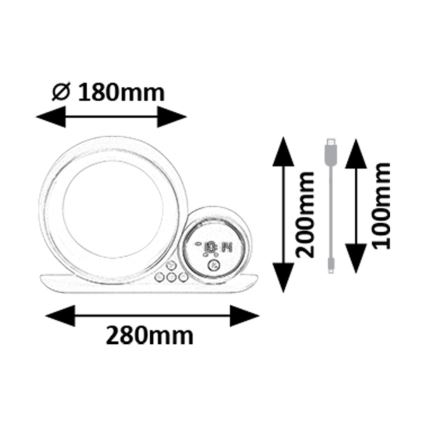 Rabalux - LED RGB Stalinis šviestuvas su kolonėle LED/5W/230V