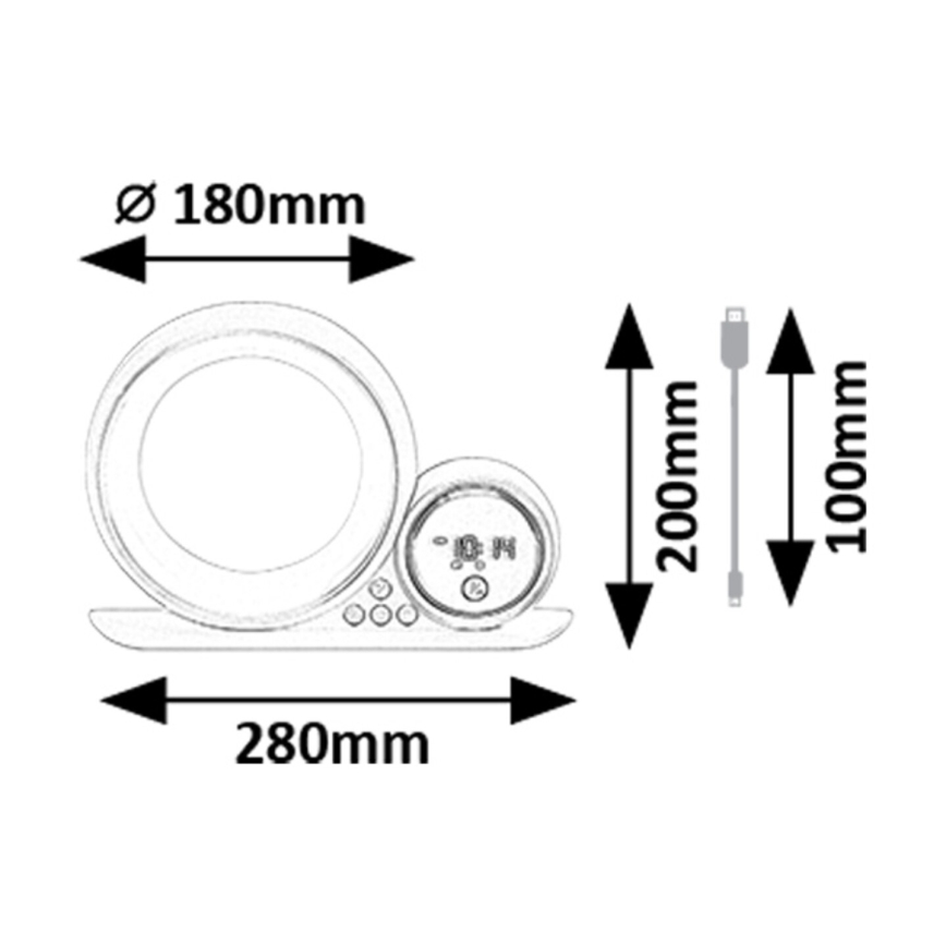 Rabalux - LED RGB Stalinis šviestuvas su kolonėle LED/5W/230V
