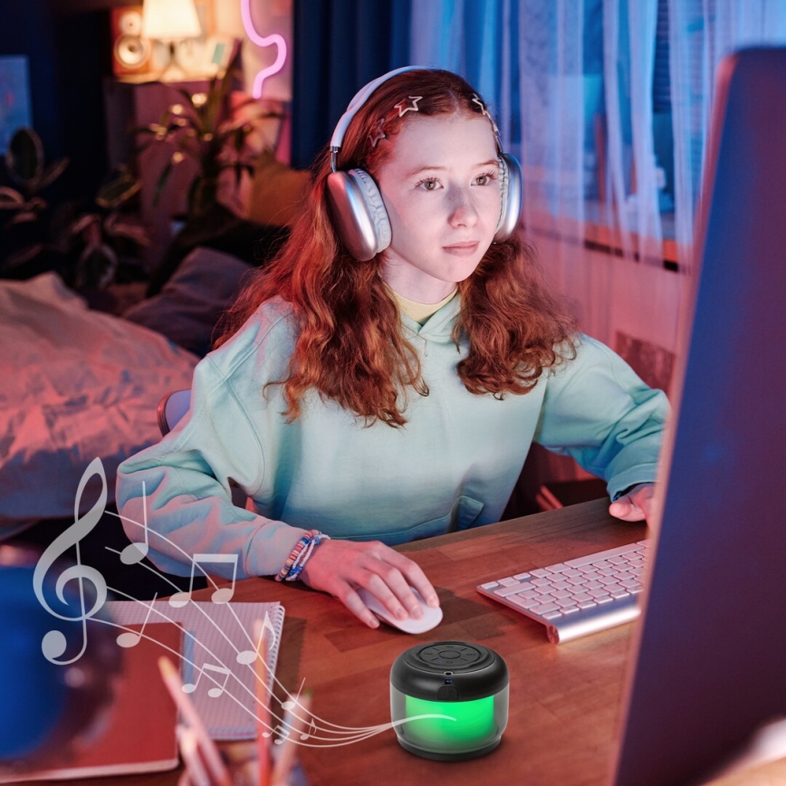 Rabalux - RGB Stalo lempa su garsiakalbiu RGB/3W/3,7V 500mAh