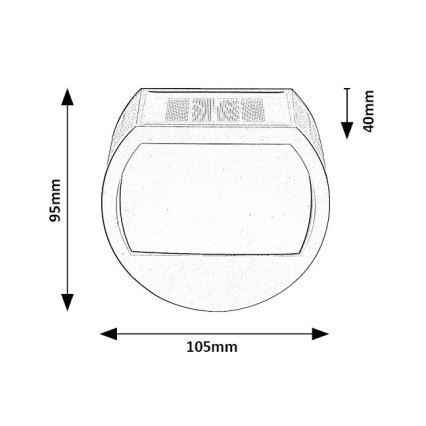 Rabalux - LED Saulės energijos šviestuvas su jutikliu LED/0,5W/1,2V IP44